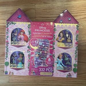 Disney Princess Castle DIY Bracelet Kit with Pink and Blue Beads